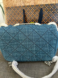 RRP£640 Tory Burch Willa denim small shoulder bag