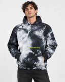 DIESEL S-ALBYEL-X4 Men's Black & White Tie Dye Pullover Hoodie – Size S