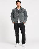DIESEL Nhill 0TATP Men's Designer Denim Trucker Jacket – Size XS