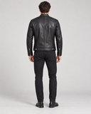 DIESEL L-BOY-R Men’s Black Leather Biker Jacket Size L Moto Racer