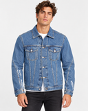 DIESEL NHILL-SP2 009DZ Men’s Denim Jacket Size S Blue Authentic