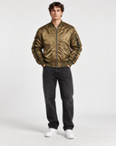 DIESEL J-JAVIER Men’s Bomber Jacket Olive Green Size XS Lace-Up Authentic