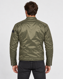 DIESEL J-SHIRO Men’s Military Green Biker Jacket Size S Moto Style Authentic