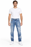 Diesel D-Strukt 009DW Men’s Slim Fit Blue Graphic Jeans