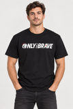 DIESEL T-WALLACE-SA Men’s Black Only The Brave Graphic T-Shirt Size L