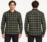 DSQUARED2 Men's Green Black Checked Flannel Shirt Logo Front Size IT 48