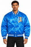 Diesel J-Start Men's Blue Satin Varsity Bomber Jacket IT52 XL Authentic