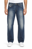 DIESEL KHIRO 0850K Men's Straight Leg Jeans W32 L30 Blue Denim Authentic