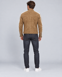 BLAUER SUEDE LEATHER JACKET 24WBLUL01391 MEN'S SIZE M TAN BROWN BIKER AUTHENTIC