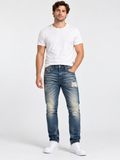 DIESEL BUSTER 0076B Men’s Jeans W32 L32 Slim Tapered Distressed Blue Denim