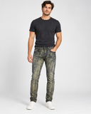 DIESEL BUSTER 084ZY Men’s Slim Tapered Jeans Grey Washed Denim