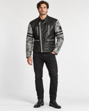 BELSTAFF ENNIS BLACK LEATHER MOTORCYCLE BIKER JACKET MEN’S IT46 SMALL AUTHENTIC