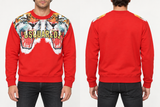 DSQUARED2 Men's Red Tiger Print Sweatshirt Logo Crew Neck Size S S74GU0597