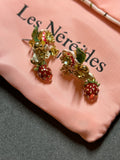 Les nereides flower and fruit earrings