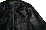 DIESEL L-LANDING Men’s Black Leather Jacket Size M Biker Bomber Genuine Leather