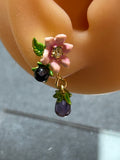 Les nereides flower drop earrings