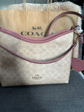 Coach laurel pink heart shoulder/hand bag