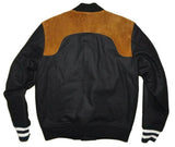 DIESEL W-KISLOV JACKET LEATHER SHOULDER 100% AUTHENTIC