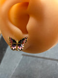 Les nereides butterfly stud earrings