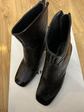 Sandro “Atemis” Chocolate Brown Ankle Boots – Size 38
