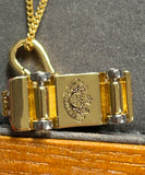 Juicy Couture Gold Long Necklace with Red Bus Pendant (60–65 cm)