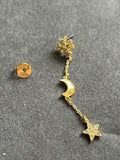 Pre-loved Tory Burch moon and star earrings