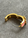 Pre-loved Tory Burch logo mini hoop earrings