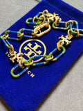Pre-loved Tory Burch chain logo choker