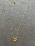 Pre-loved Tory Burch logo necklace