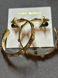 Pre-loved Tory Burch large hoop earrings