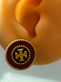 Pre-loved Tory Burch logo earrings