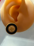 Pre-loved Tory Burch logo earrings