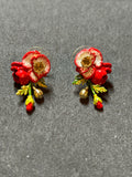 Pre-loved 2-in-1 Les nereides flower earrings
