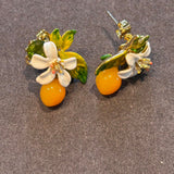 Pre-loved Les nereides flower earrings