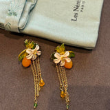 Pre-loved Les nereides flower earrings