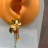 Pre-loved Les nereides flower earrings