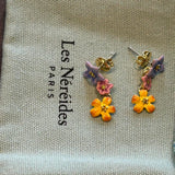Pre-loved Les nereides flower earrings