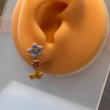 Pre-loved Les nereides flower earrings