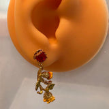 Pre-lived Les nereides flower earrings