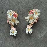 Pre-loved Les nereides flower earrings