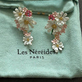 Pre-loved Les nereides flower earrings