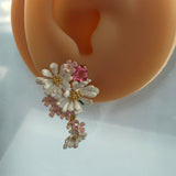 Pre-loved Les nereides flower earrings