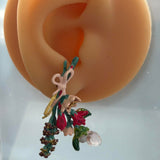 Pre-loved Les nereides flower earrings