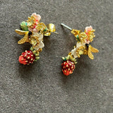 Pre-loved Les nereides flower earrings