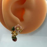 Pre-loved Les nereides flower earrings