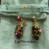 Pre-loved Les nereides flower earrings