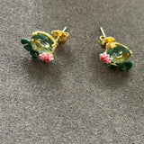 Pre-loved Les nereides flower earrings