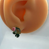 Pre-loved Les nereides flower earrings