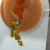 Pre-loved Les nereides flower earrings