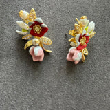 Pre-loved Les nereides flower earrings
